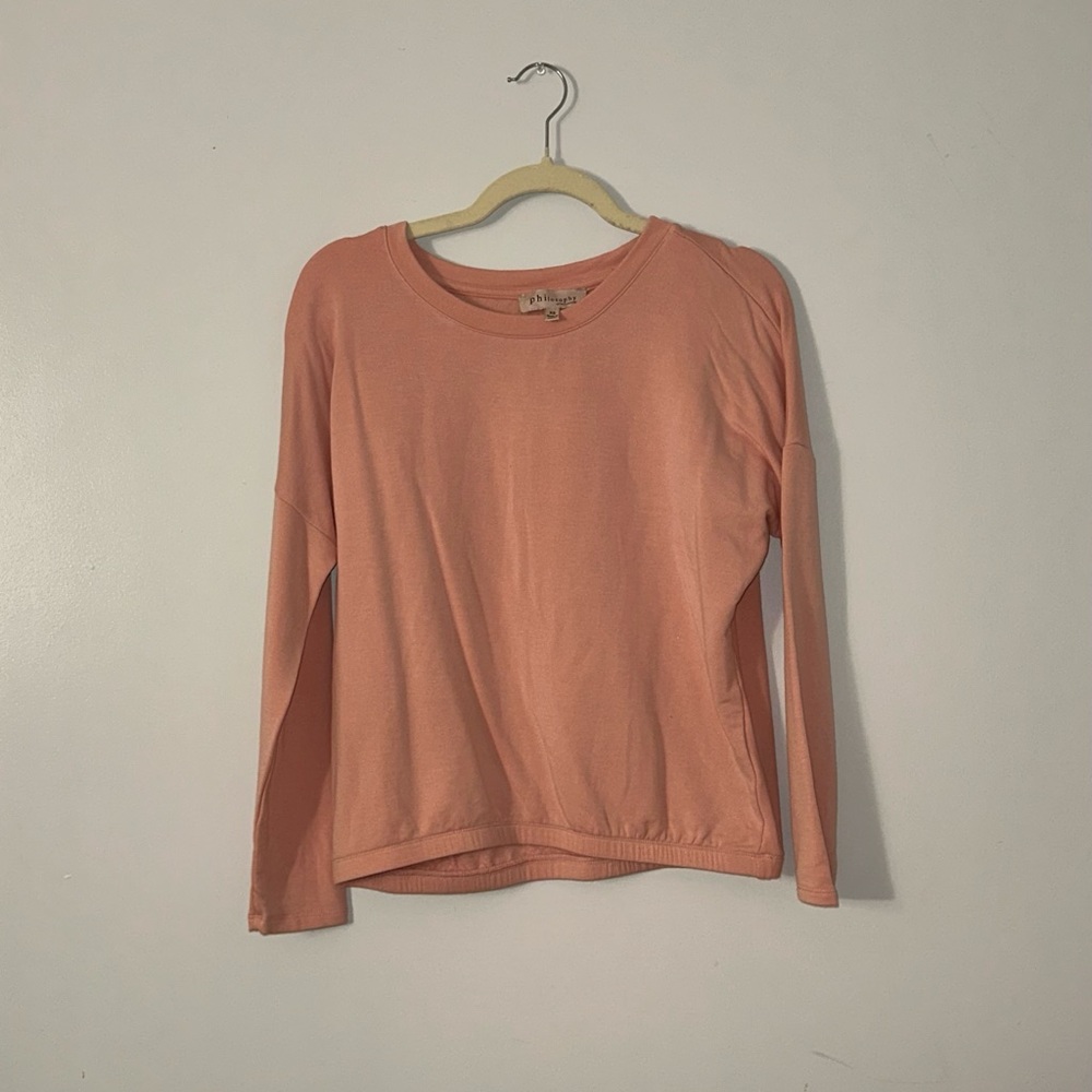 Women's Peach Sweatshirt Long Sleeve